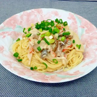 クリーミーきのこ醤油パスタ